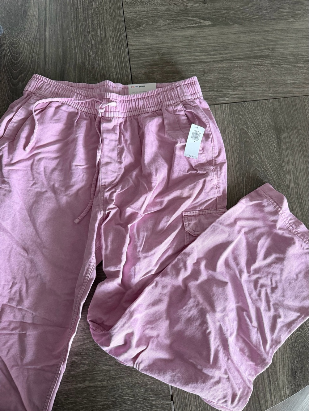 NWT Old Navy Light Pink Cargo Joggers with Drawstring